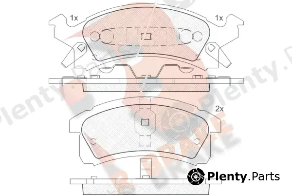 R Brake RB1412 — Brake Pad Set, disc brake
