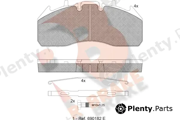 R Brake RB1831-066 — Brake Pad Set, disc brake