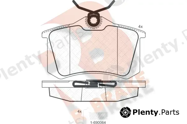 R Brake RB0697-703 — Brake Pad Set, disc brake