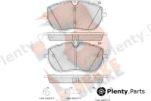 R Brake RB2227 — Brake Pad Set, disc brake