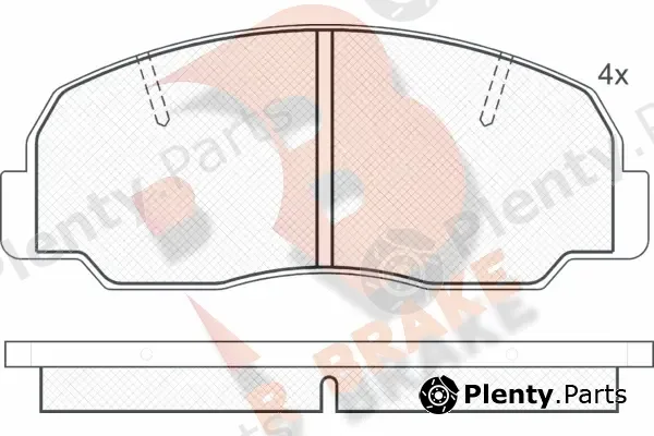 R Brake RB0604 — Brake Pad Set, disc brake