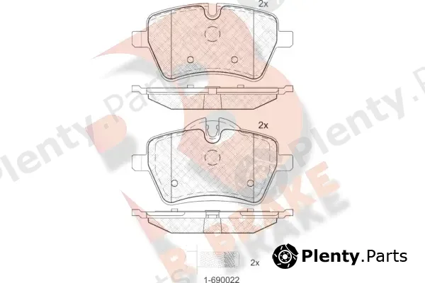 R Brake RB1756 — Brake Pad Set, disc brake
