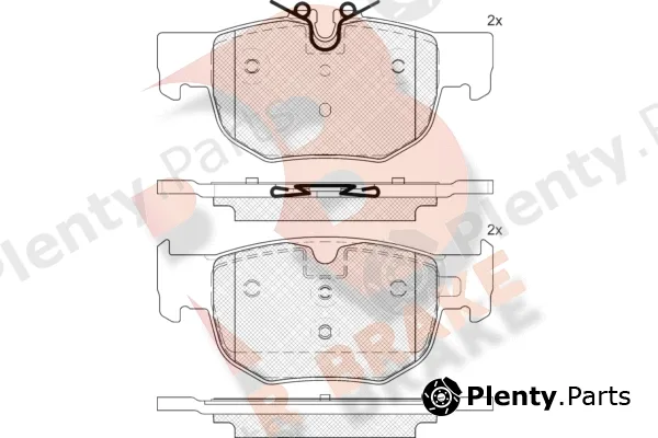 R Brake RB2444 — Brake Pad Set, disc brake