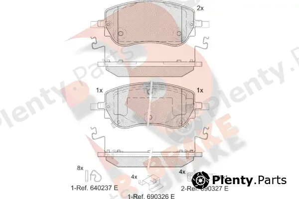 R Brake RB2427 — Brake Pad Set, disc brake