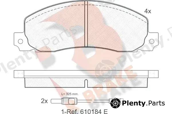 R Brake RB0620 — Brake Pad Set, disc brake