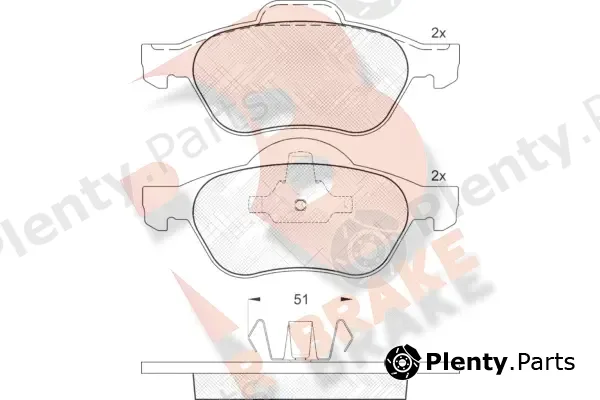 R Brake RB1431 — Brake Pad Set, disc brake