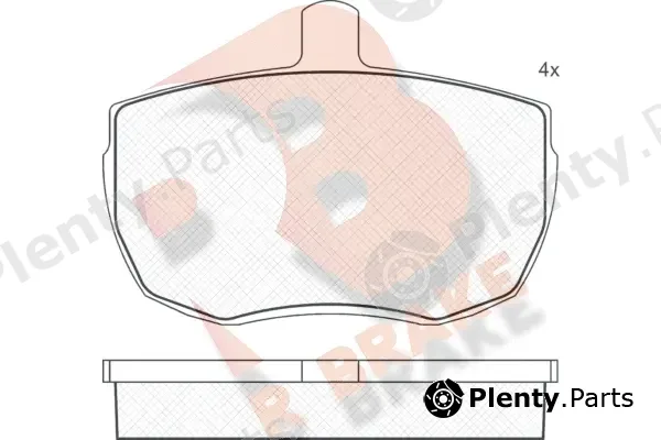 R Brake RB0230 — Brake Pad Set, disc brake