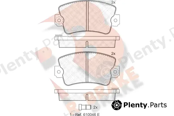 R Brake RB0257 — Brake Pad Set, disc brake