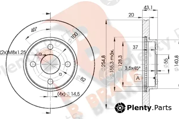 R Brake 78RBD22040 — Brake Disc