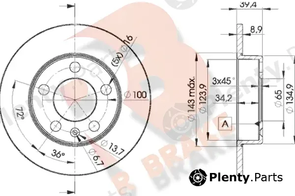 R Brake 78RBD25601 — Brake Disc