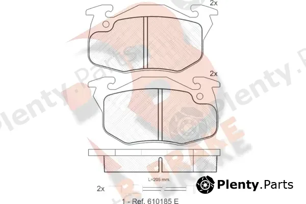 R Brake RB0633 — Brake Pad Set, disc brake