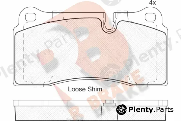 R Brake RB2121 — Brake Pad Set, disc brake