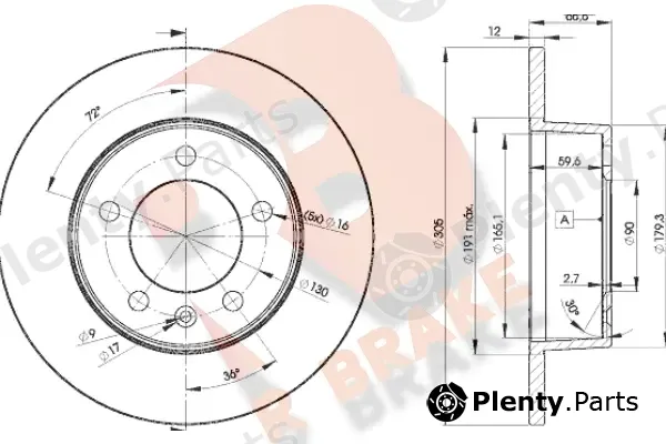 R Brake 78RBD21410 — Brake Disc