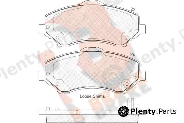R Brake RB1908-201 — Brake Pad Set, disc brake