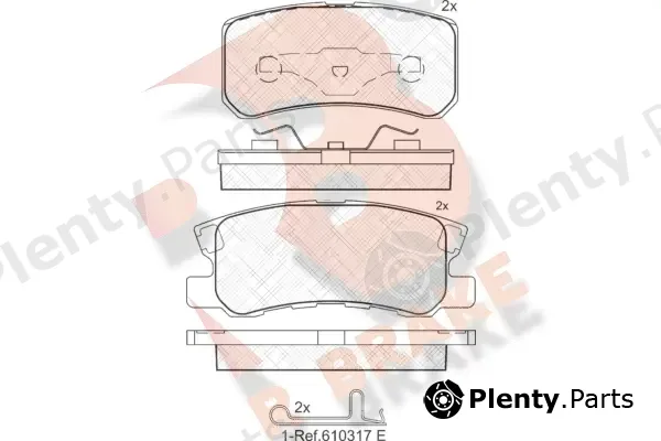 R Brake RB1375 — Brake Pad Set, disc brake