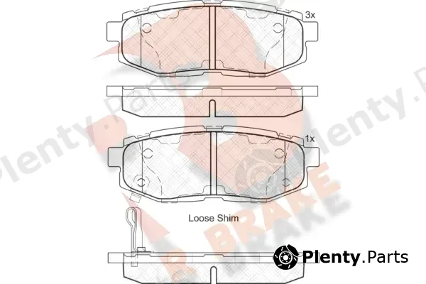 R Brake RB2088 — Brake Pad Set, disc brake