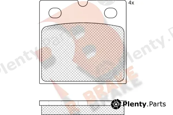 R Brake RB2361 — Brake Pad Set, disc parking brake