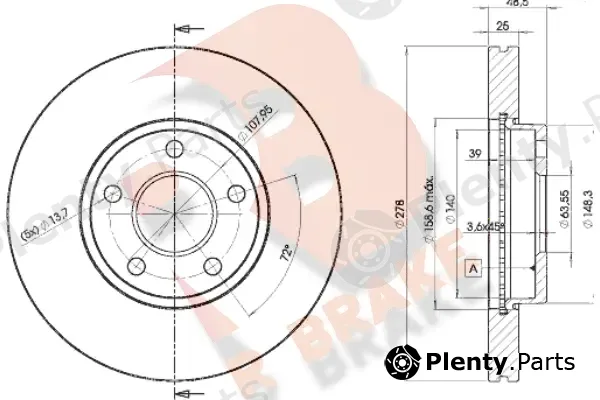 R Brake 78RBD23963 — Brake Disc