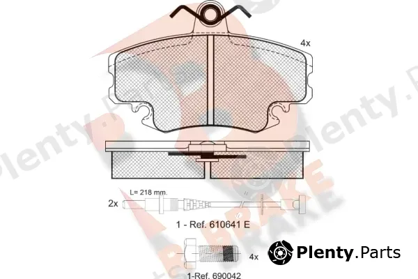 R Brake RB0993-700 — Brake Pad Set, disc brake