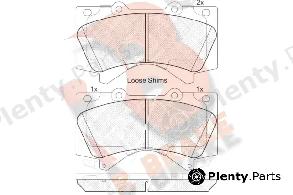 R Brake RB1874 — Brake Pad Set, disc brake