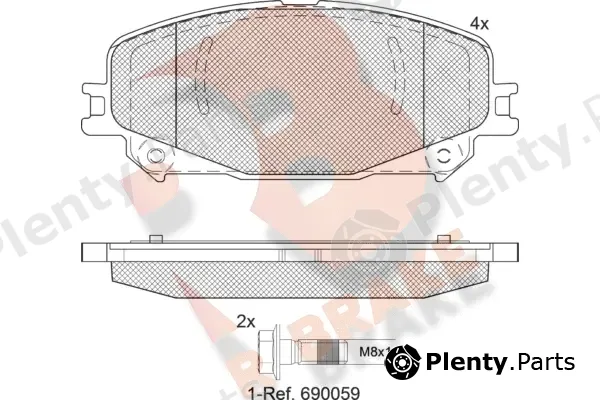 R Brake RB2304 — Brake Pad Set, disc brake