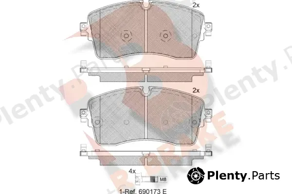 R Brake RB2335 — Brake Pad Set, disc brake
