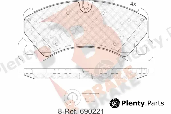 R Brake RB1921 — Brake Pad Set, disc brake