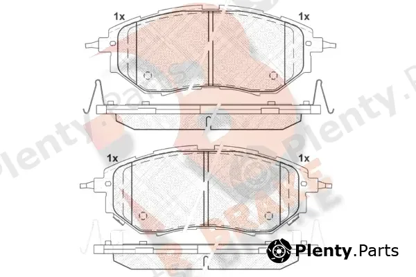 R Brake RB1697 — Brake Pad Set, disc brake