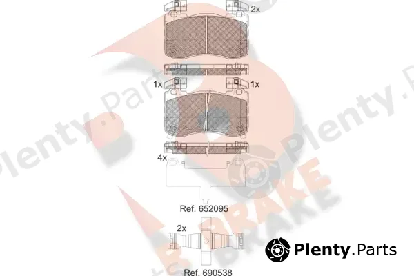 R Brake RB2333 — Brake Pad Set, disc brake