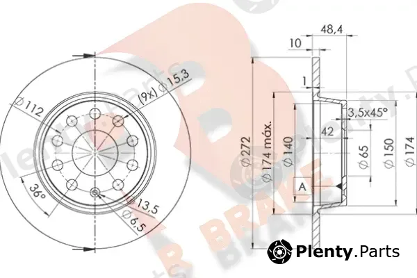 R Brake 78RBD25637 — Brake Disc