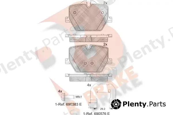 R Brake RB2386 — Brake Pad Set, disc brake