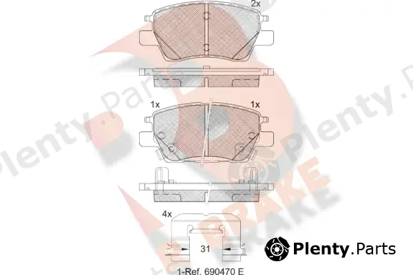 R Brake RB2311 — Brake Pad Set, disc brake