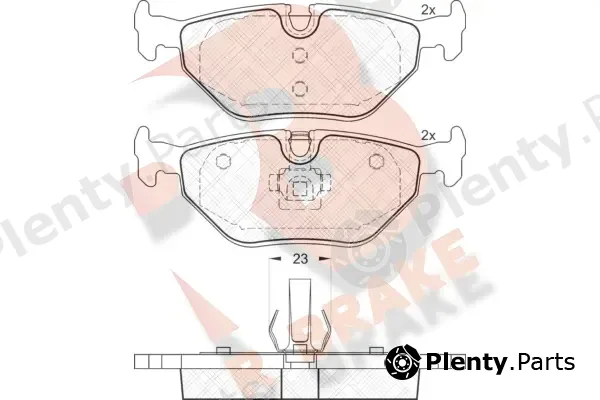 R Brake RB1707 — Brake Pad Set, disc brake