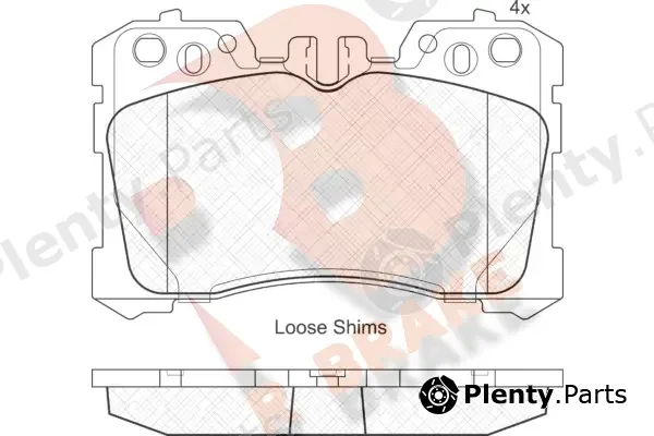 R Brake RB1935 — Brake Pad Set, disc brake