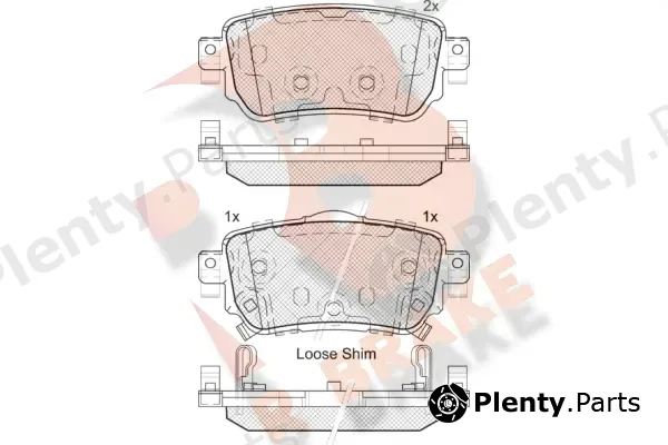 R Brake RB2188 — Brake Pad Set, disc brake