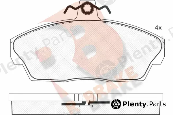 R Brake RB1332 — Brake Pad Set, disc brake