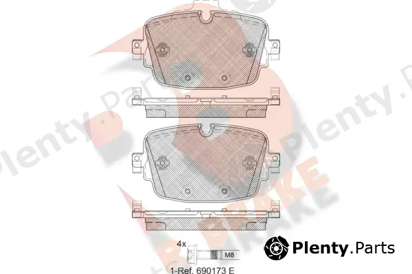 R Brake RB2341 — Brake Pad Set, disc brake