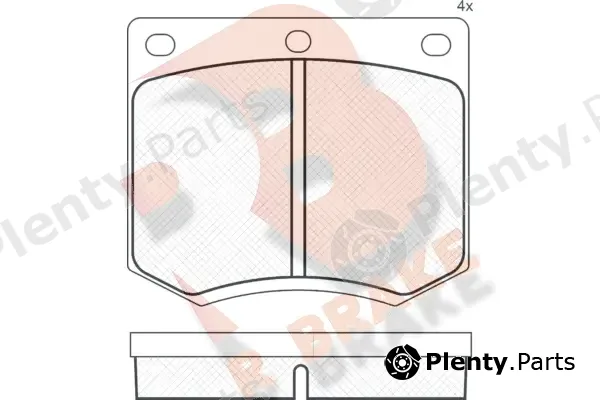 R Brake RB0255 — Brake Pad Set, disc brake