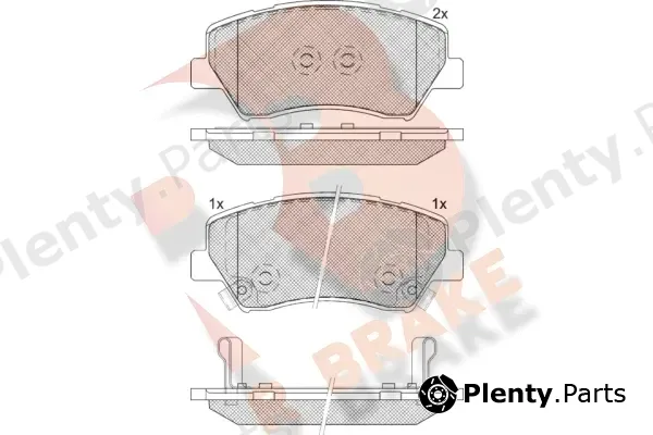 R Brake RB2237 — Brake Pad Set, disc brake