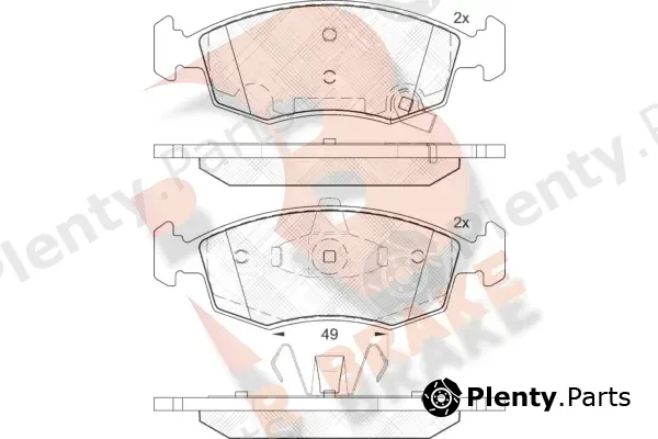 R Brake RB2032 — Brake Pad Set, disc brake