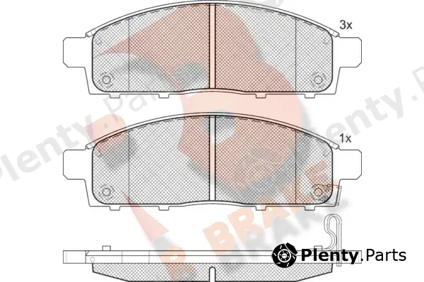 R Brake RB1784 — Brake Pad Set, disc brake