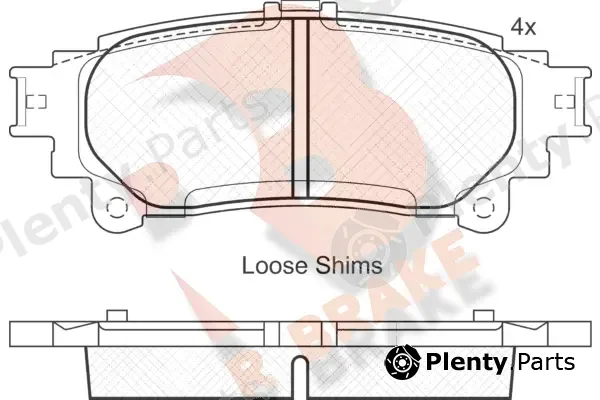 R Brake RB1983 — Brake Pad Set, disc brake