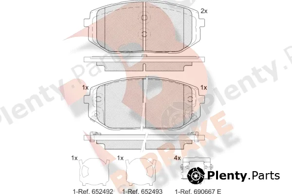 R Brake RB2429 — Brake Pad Set, disc brake