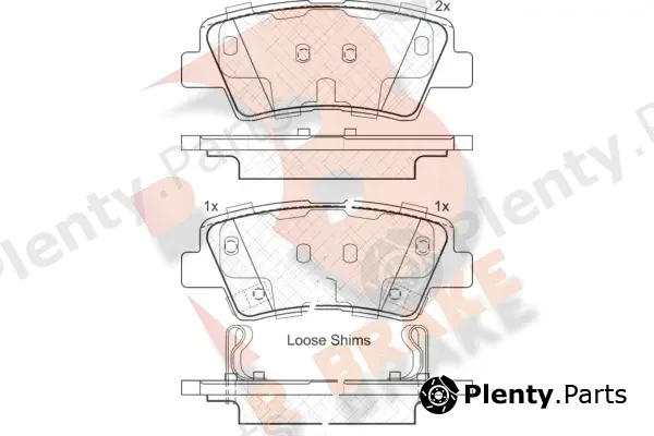R Brake RB1976 — Brake Pad Set, disc brake