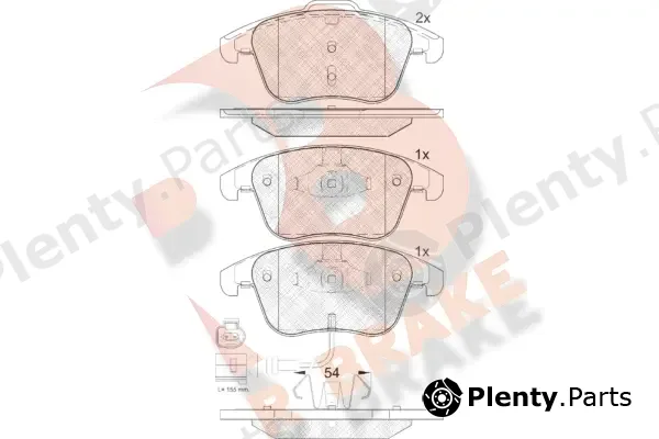 R Brake RB1923 — Brake Pad Set, disc brake