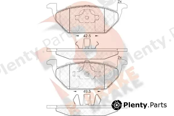 R Brake RB1338 — Brake Pad Set, disc brake