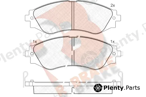 R Brake RB1260 — Brake Pad Set, disc brake