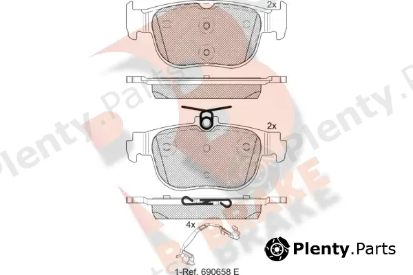 R Brake RB2408 — Brake Pad Set, disc brake