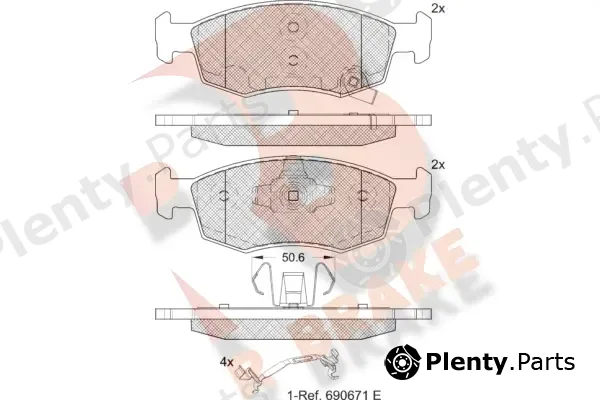 R Brake RB2422 — Brake Pad Set, disc brake