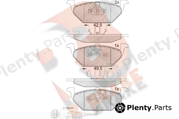 R Brake RB1349-071 — Brake Pad Set, disc brake